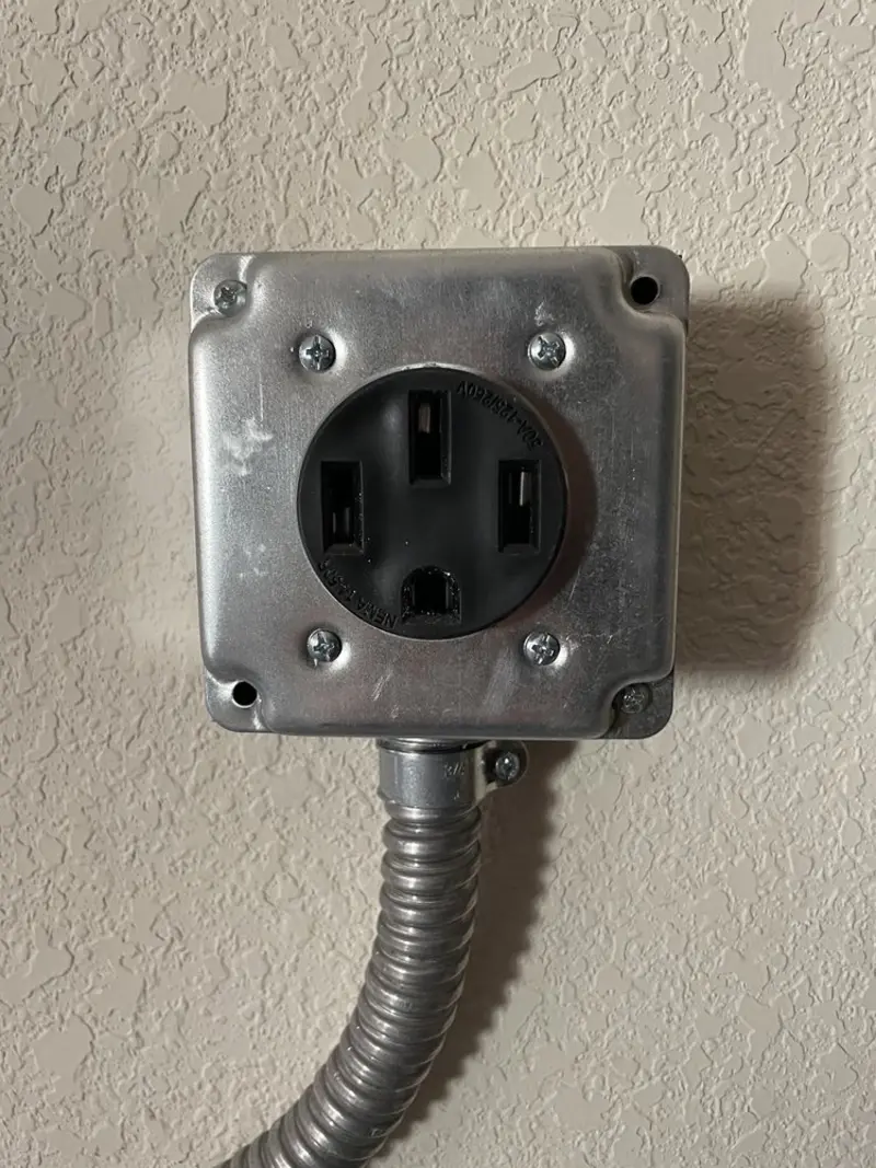 NEMA 14-50 outlet installed for Smart Home Electrical in Wickliffe